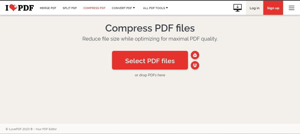 ILovePDF Compress PDF