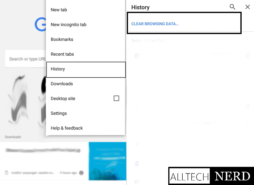 clear google history
