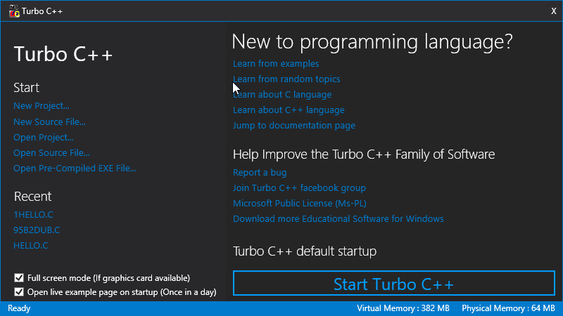 Turbo C++ Download