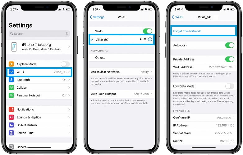 How to Forget a Wi-Fi Network on iPhone