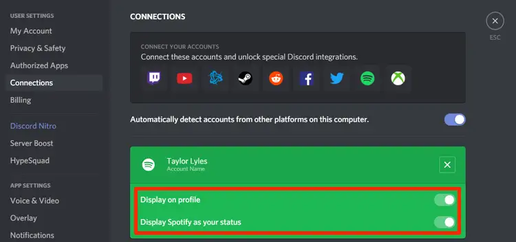 How to Display a Spotify Song on your Discord profile