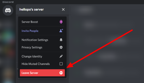 How to leave a Discord Server