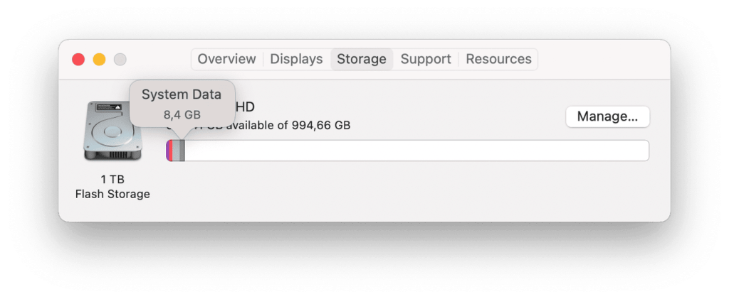 Mac Storage Tab Manage
