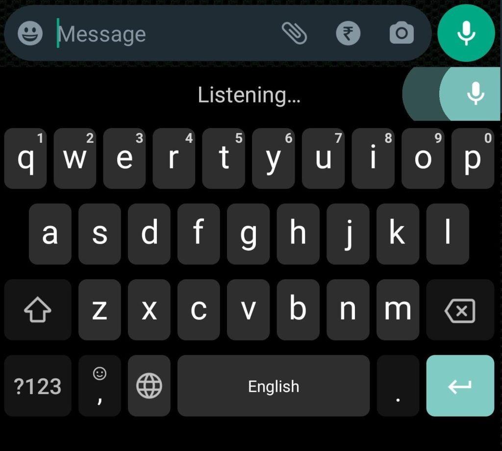 Enable Voice Typing WhatsApp