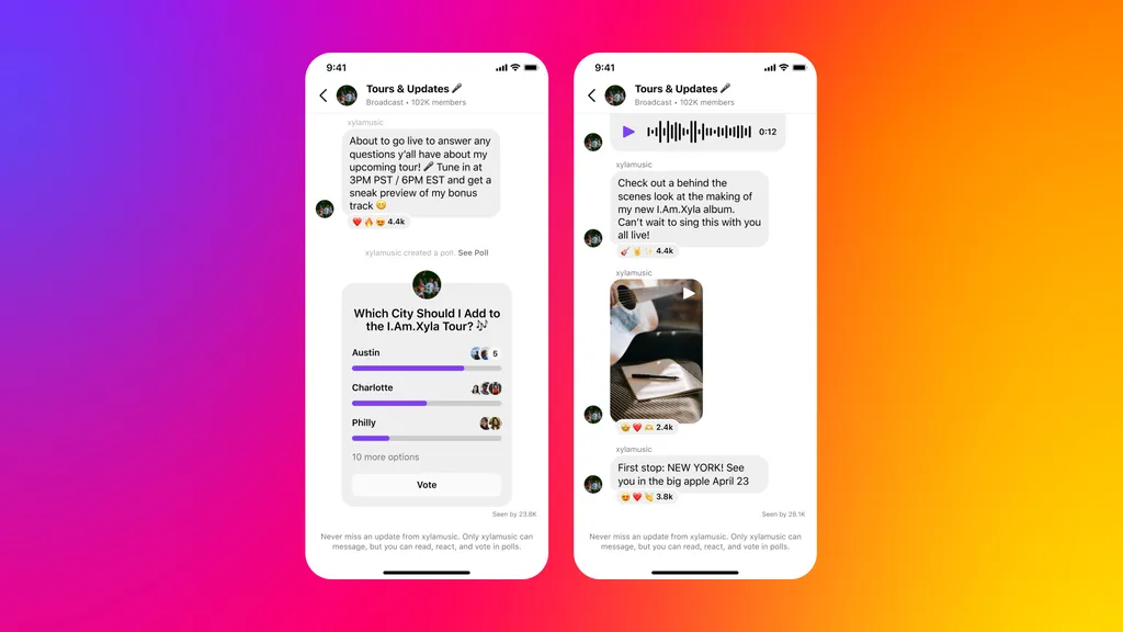 Demo of Instagram 'Channels' Feature