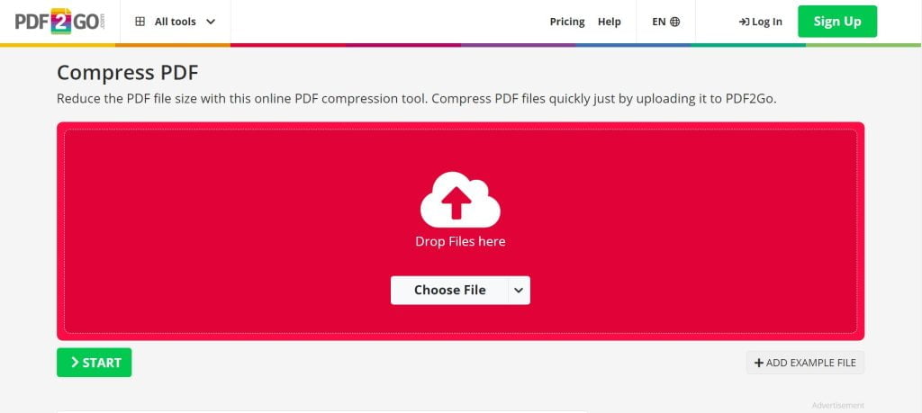 PDF2Go Compress PDF