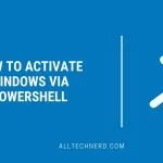 Activate Windows Via PowerShell