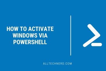 How to Activate Windows Via PowerShell