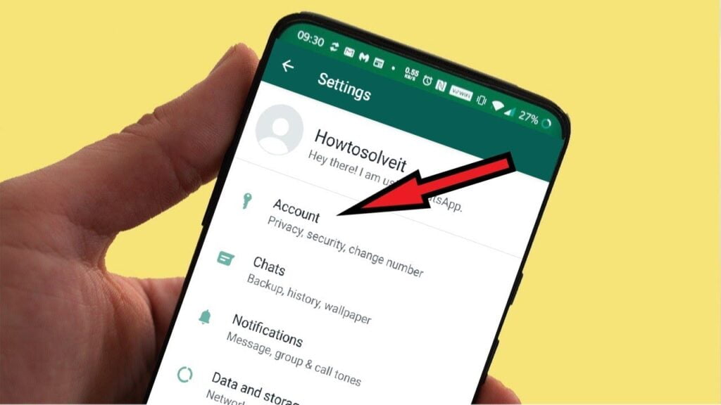 Open WhatsApp Settings