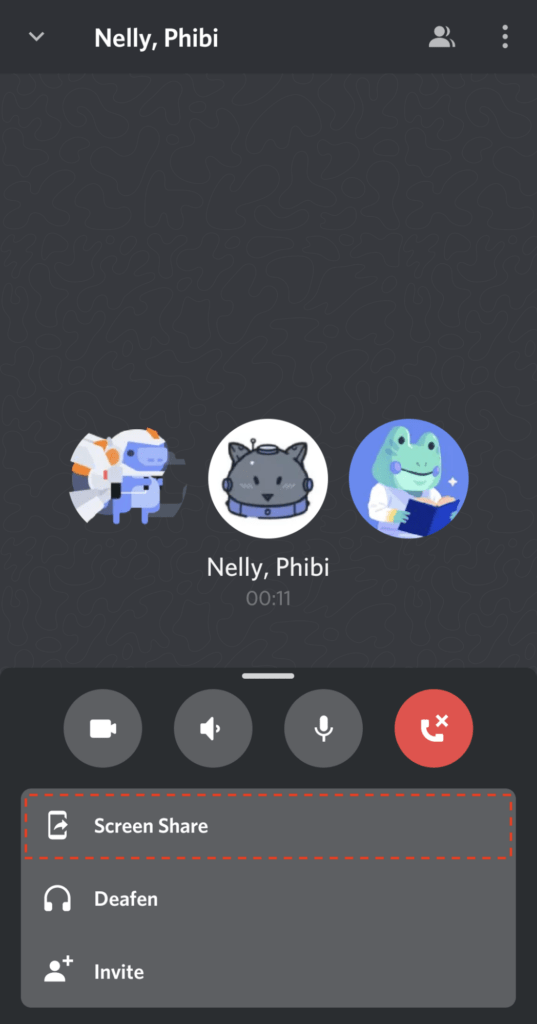 Share Screen on Discord on Mobile During Call