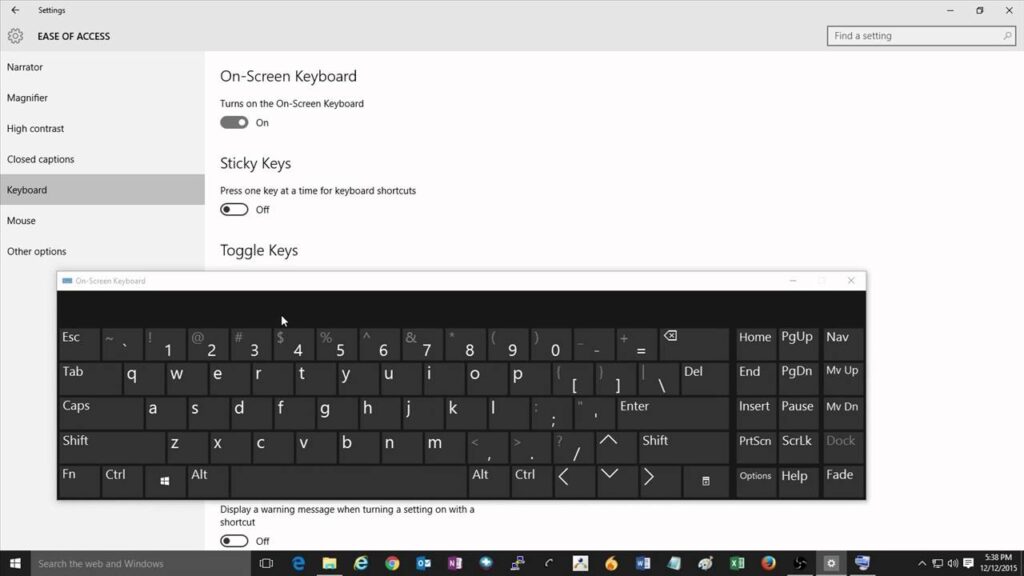 On Screen Keyboard Windows 11