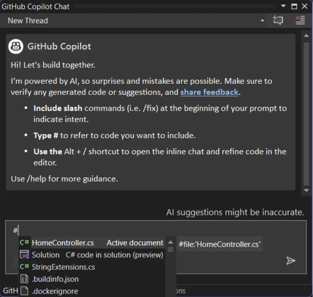 GitHub Copilot now suggests us based on our code in Visual Studio