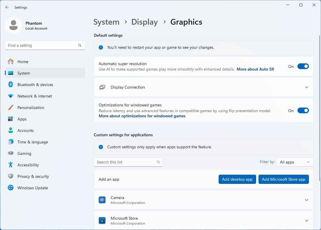 Super resolution in Windows 11