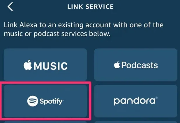 Link New Service Alexa