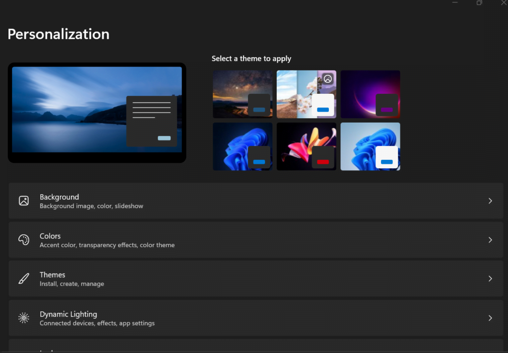 Windows 11 Personalization