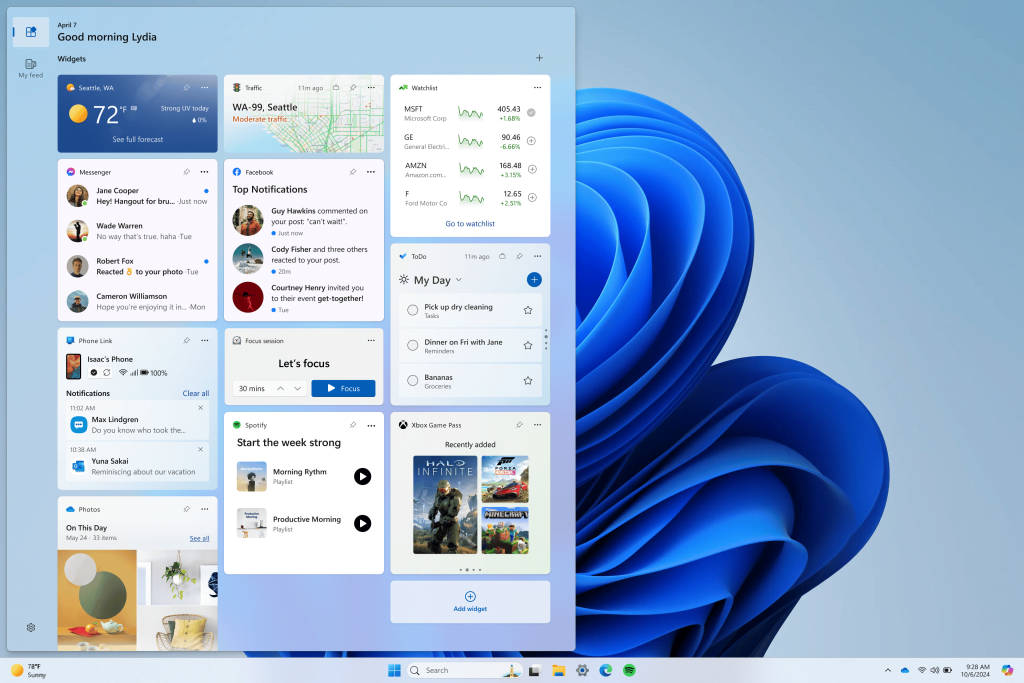 Windows 11's Widgets panel returns to the right side of the screen ...