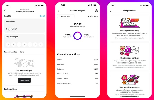 Channels insights instagram