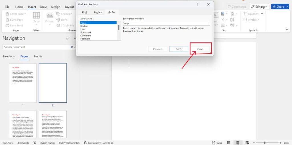 Delete a Page in Microsoft Word