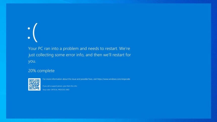Windows Blue Screen Changes Color after more than 30 years