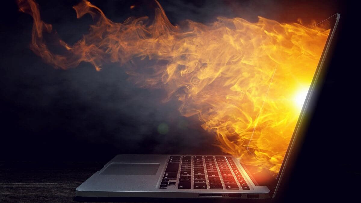 Image of a flame laptop