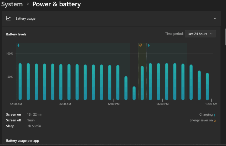 Check Battery Status in Windows