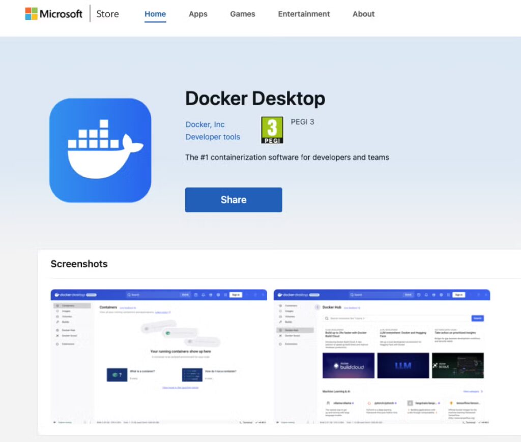 Docker Desktop Now Available in the Store