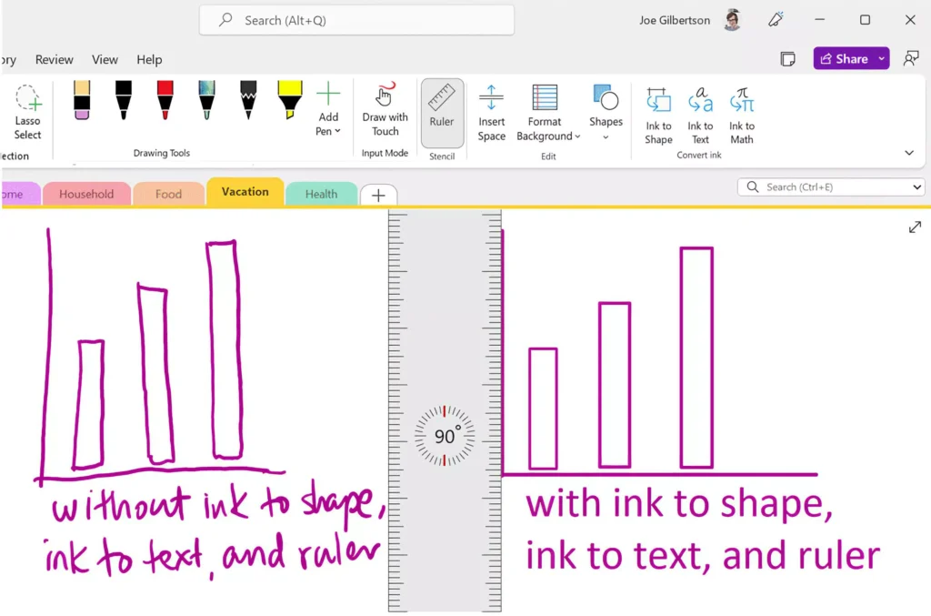 Draw and Annotate in OneNote with Touch Devices