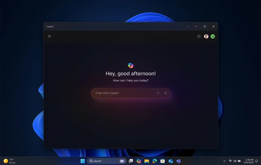Copilot mode in the Edge browser