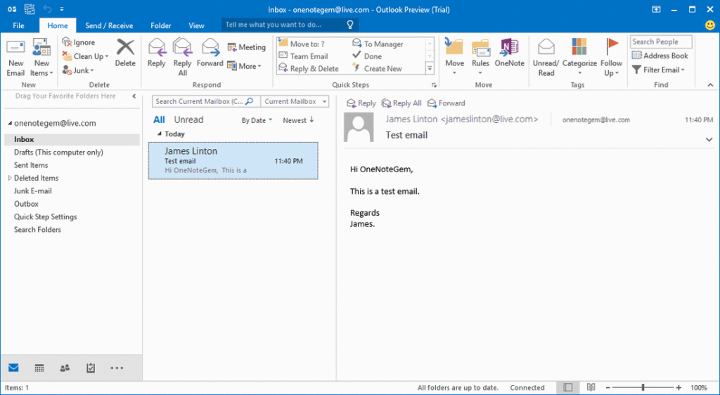 Send OneNote Content via Email with Outlook Integration