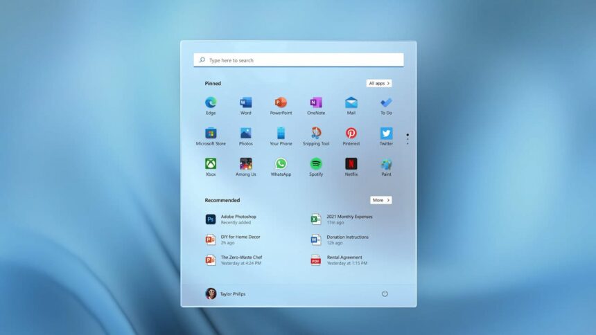 New Windows 11 Start Menu 2025