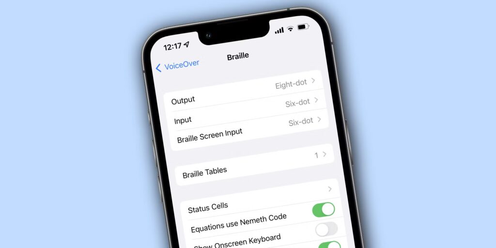 Braille Support iphone