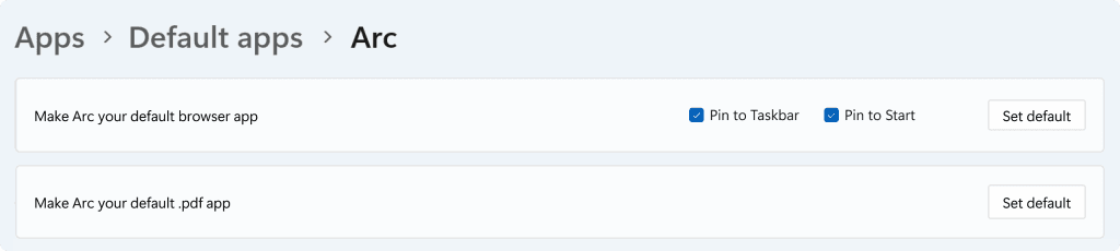 Choosing the predetermined browser