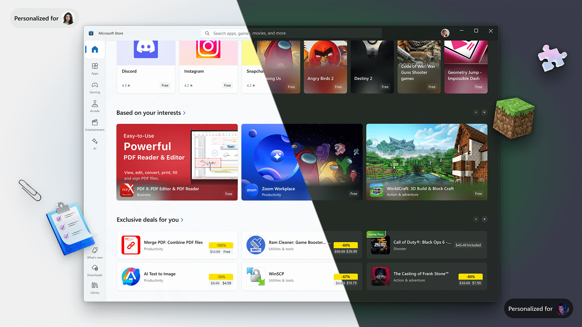 The new beginning image of the Microsoft Store