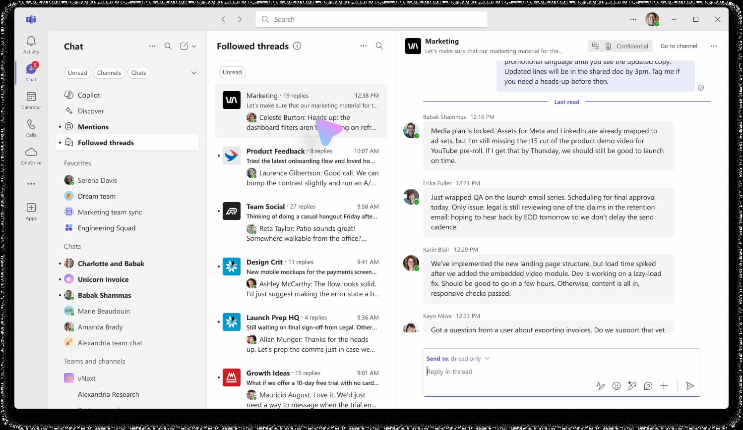 Image of Threads Integration in Teams