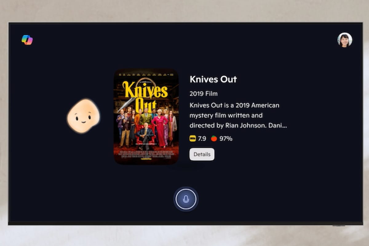 Image of a Samsung Smart TV with Copilot