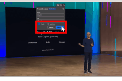 Microsoft Edge Live Audio Translation
