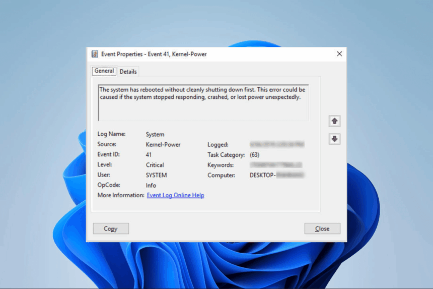 Windows Kernel Power 41