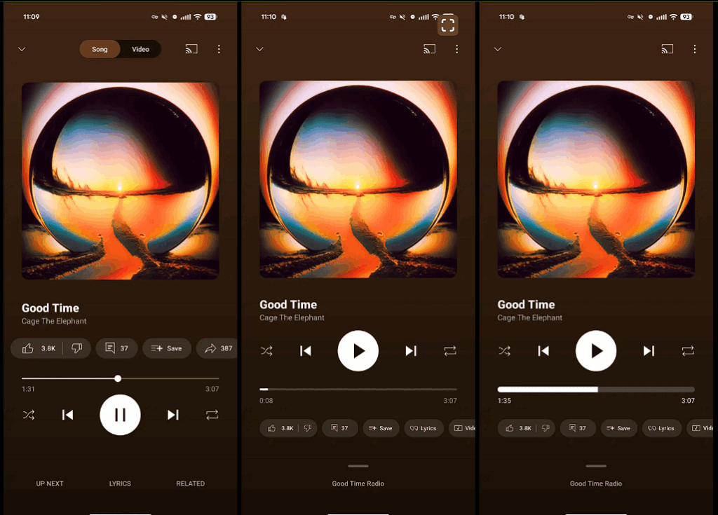 Youtube Music Redesign Old Vs New