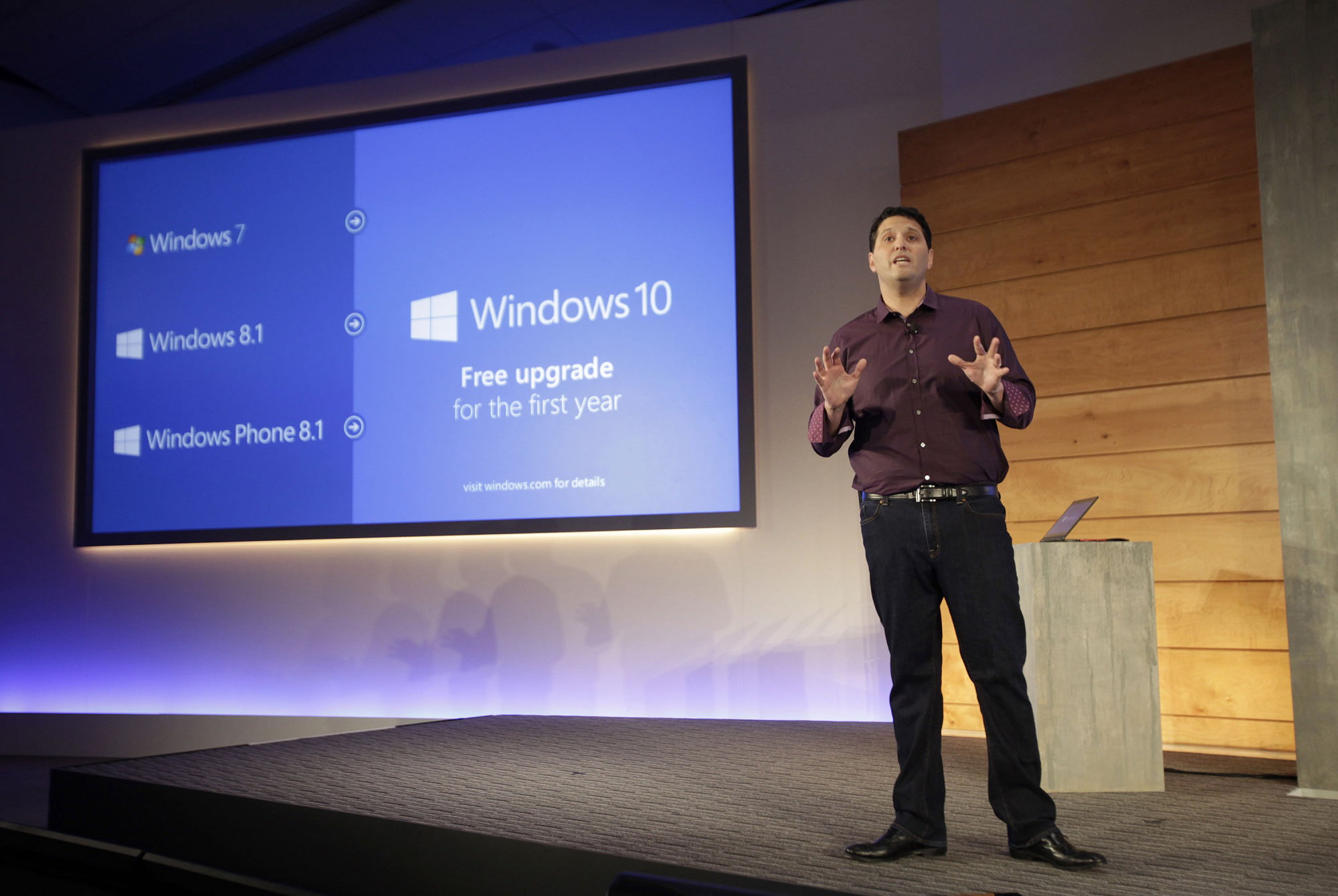 Terry announcing Windows 10