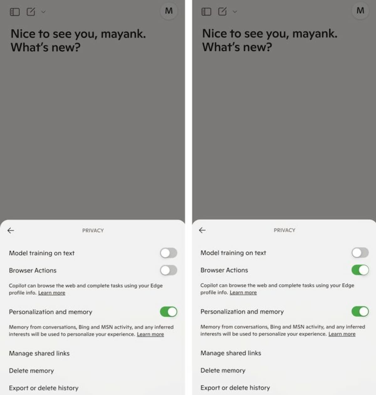 Image of the new function of browser actions