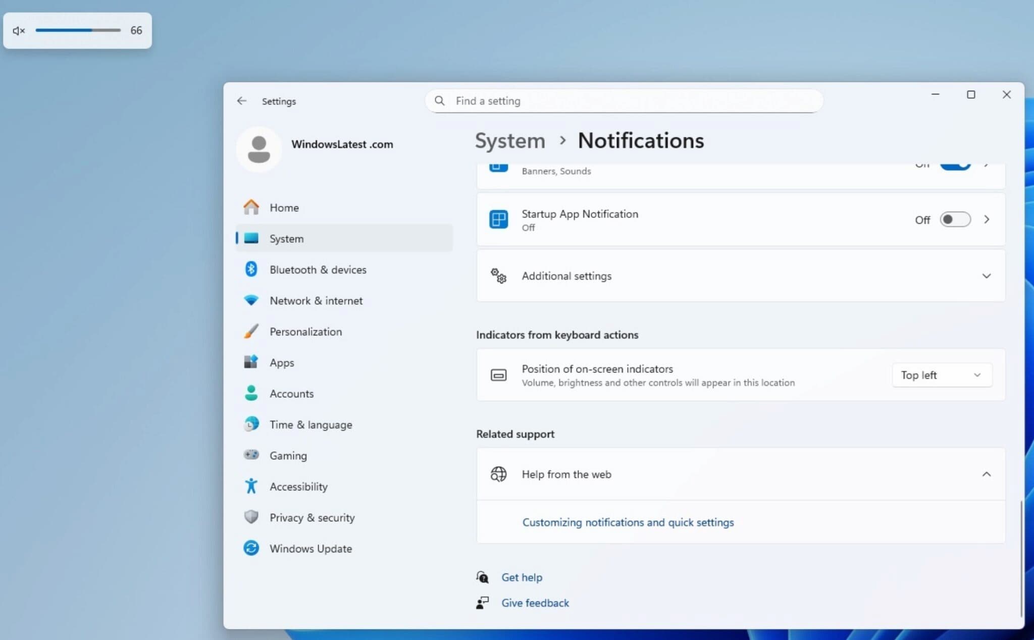 Image of Windows 11 Settings