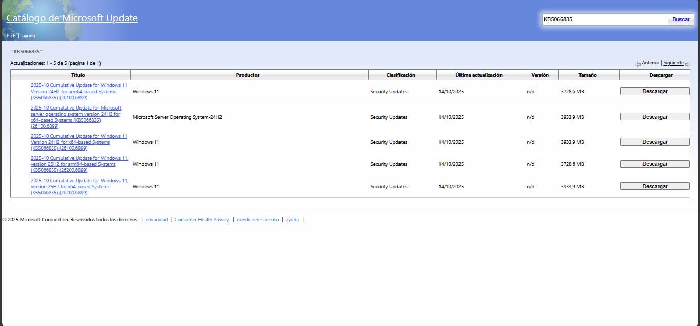 Microsoft Update Catalog Image