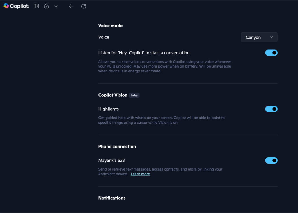 Copilot-Labs-on-Windows-11