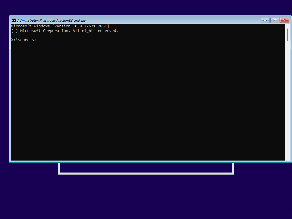 Open CMD in Windows 11 Setup