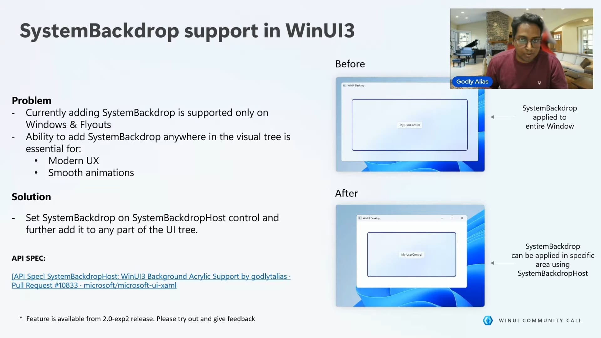 Systembackdrop and its support in Windows 11