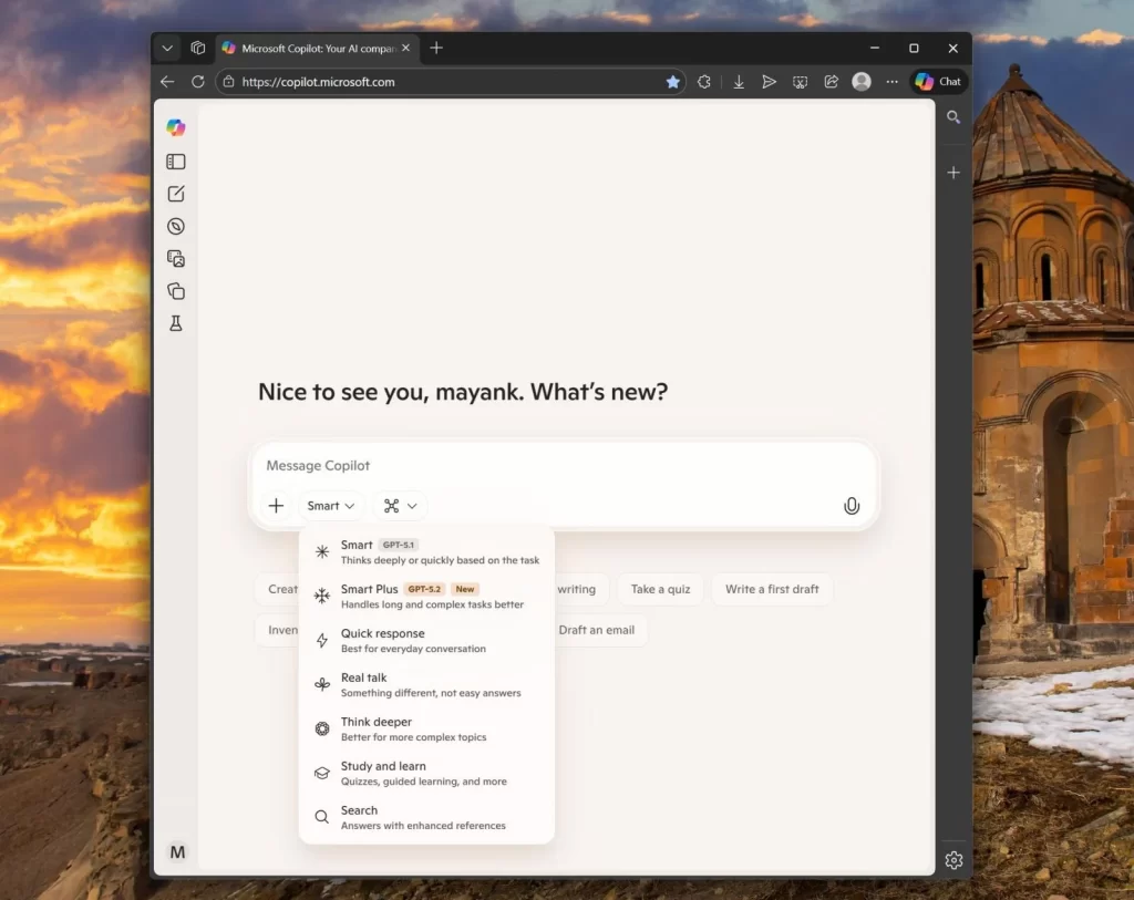 Smart Plus mode in Copilot