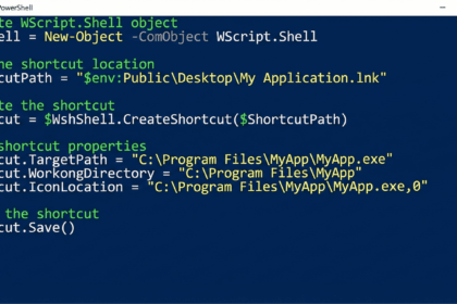 Create a Shortcut on the User Desktop using PowerShell