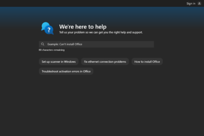 Windows 11 Get Help app showing troubleshooting options
