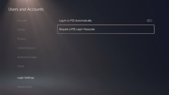 Automatically Log in on PS5