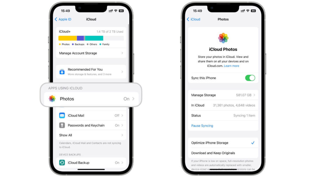 Backup Photos on iphone